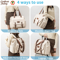 Sac à langer convertible 4 en 1 pour bébé, se transforme en sac à dos à langer, sac à main pour bébé, sac à langer bandoulière pour poussette, sac de voyage pour bébé