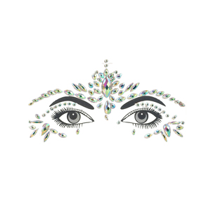 Autocollants de tatouage en strass, 6 pièces/ensemble, auto-adhésifs, à paillettes, pour décoration du visage et du corps, pour fête, festival, noël, mariage, bijoux pour le visage - Product Image 2
