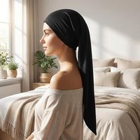 Bonnets de nuit rayés doublés satin pour tresses, dreadlocks et cheveux bouclés naturels - Ajustables