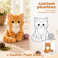 Peluche personnalisée OEM, animal en peluche, peluche douce, poupée en peluche mignonne de dessin animé avec logo personnalisé, design personnalisé pour cadeau, vente en gros