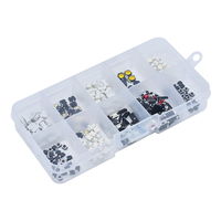 250 pièces/boîte, 10 types de boutons de commutation tactiles pour télécommande de voiture, kit de boutons de commutation