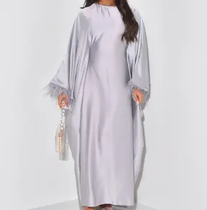 2024 Groothandel Ingetogen Elegante Moslim Close Abaya Eid Abaya Dubai Islamic Kleding Elegante Dagelijkse Abaya Voor Vrouwen