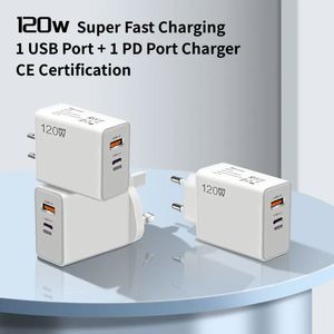 120W Super Fast Charging A+<b>C</b> EU US UK Mobile Phone Charge for Samsung for Xiaomi Fast Charging - Product Image 4