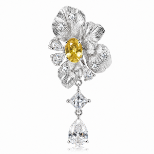 Pendentif de fiançailles UM Jewelry en argent 925 avec saphir cultivé et zircon, idéal pour le quotidien, un cadeau d'anniversaire de mariage - Product Image 1