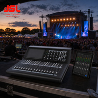 Console de mixage numérique JSL 32 canaux, écran tactile 10 pouces, 17 faders motorisés, enregistreur USB, DSP, contrôle iPad pour groupe live et conférences