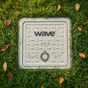 ฝาปิดท่อระบายน้ำแบบสี่เหลี่ยม วัสดุคอมโพสิตไฟเบอร์กลาส รุ่น Wave ขนาด 10x10 5-T - Product Image 5