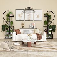 Maison Patio Pelouse Jardin Creative Half Heart Shape Plant Stands 6 Tier Metal Plant Stand