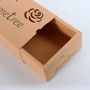 Geschenk verpackung Großhandel kunden spezifische Papier box Logo-Druck Kraft papier Schubladen box
