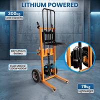 Tragbarer 300kg Elektrischer Sackkarren mit Motorisierter Hebefunktion - Mini-Gabelstapler mit Lithium-Batterie für Express & Supermarkt