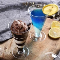 Lot de 100 Gobelets Jetables en Plastique de 170 ml (6 oz) pour Mousse, Crème Glacée, Puddings et Gelées, avec Couvercles