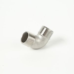 Conector de Codo de Acero Inoxidable 304 de 90 Grados con Doble Rosca Macho, Conector de Ángulo Recto para Tuberías de 4/8/6/1 Pulgadas, Accesorios para Conductos - Product Image 2