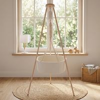 Support de hamac pour bébé en bois de hêtre massif, pliable, portable, stable, écologique, pour intérieur et extérieur, fabricant OEM