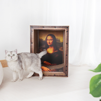 Haute densité BC papier ondulé Mona Lisa chat grattoir cadre photo élégant chat gratter maison chat arbre à chat grattoir