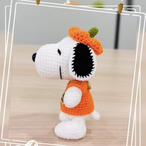 Peluche Amigurumi a Forma di <span class=keywords><strong>Cucciolo</strong></span> di Zucca Lavorato a Mano, <span class=keywords><strong>Regalo</strong></span> di Halloween Personalizzabile per Bambini - Product Image 3