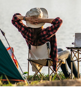 Sedie Pieghevoli da Esterno Premium Little Mazza e Sgabelli da Campeggio, Sedie Portatili per Picnic e Pesca, Mobili con Telaio in Ferro - Product Image 6