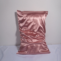 Taie d'oreiller carrée en satin spandex brillant de qualité supérieure, fermeture enveloppe de luxe, pour la maison, anti-rides, lavable, pour cheveux et peau