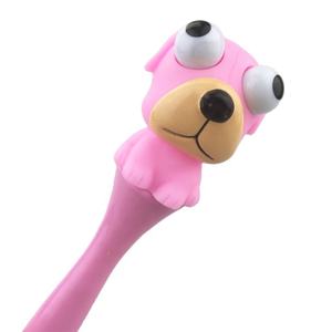 Bolígrafos de plástico popper pug de ojos 3d, bolígrafos con logo de perro Popeye, novedad - Product Image 3