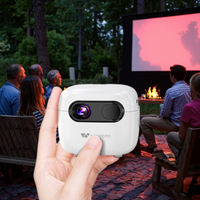 WOWOTO Projecteur LED intelligent et compact pour la maison Android 13 Video Cinema Auto Focus Lens 2G RAM pour une utilisation en extérieur
