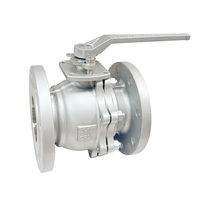 Válvula de bola con extremo de brida KXC certificada ISO CE, cuerpo CF8, tipo de 2 piezas con actuador hidráulico DN40-DN600, medios de base personalizables OEM