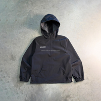 Vestes coupe-vent personnalisées en tissu nylon pour hommes, légères, à capuche, de haute qualité