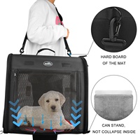 Qbellpet Portable 2-en-1 Pet Carrier pour chiens moyens Grand transporteur de chat pour 2 chats Voyage Double chien caisse ensemble avec Portable
