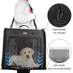 Qbellpet taşınabilir 2-in-1 evcil hayvan taşıyıcı orta köpekler için büyük kedi taşıyıcı 2 kediler için seyahat çift köpek sandık seti ile taşınabilir - Product Image 6