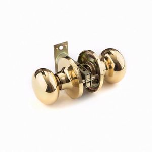 กุญแจล็อคประตู WEKIS รุ่น Gold Egg สำหรับทางเข้าห้องน้ำ แบบไม่ใช้กุญแจ  ระบบรักษาความปลอดภัยภายในบ้าน  ด้ามจับทรงกระบอก SS201 ระยะห่างแกนล็อค 60 มม. - Product Image 3