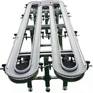 Yüksek performanslı komple esneklik güçlü bant konveyör sistemi esnek zincir konveyörler sanayi için modüler Flex konveyörler - Product Image 2
