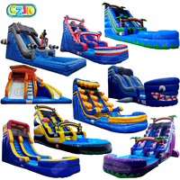 Toboggan aquatique gonflable commercial pour enfants et adultes, grand château gonflable pas cher