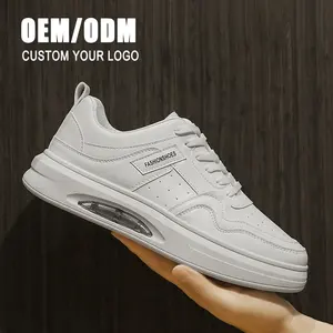 OEM ODM Factory AIr Cushioning White Shoes Men Custom Logo Running Sport Blank Casual Shoes Sneakers for Men