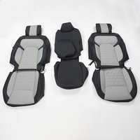 Ensemble complet de housses de siège de voiture en cuir Napa PU et fibre de carbone imperméables, design original, pour Dodge Ram 1500 2005-2025 (5-6 places)