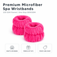 En gros, Bandeau absorbant en microfibre pour le nettoyage du visage et le démaquillage, avec logo personnalisé, réutilisable, OEM ODM