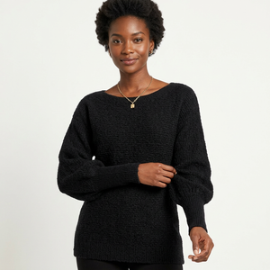 Pull épais à col rond en maille torsadée pour femme (Caractéristiques : Chaleur/grammage et col) - Product Image 1