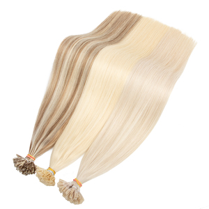 Extensioni di Capelli Umani Non Trattati, <span class=keywords><strong>Colore</strong></span> <span class=keywords><strong>Biondo</strong></span> <span class=keywords><strong>Chiaro</strong></span> 613, Doppia Trama, Punta a U, da Un Solo Donatore - Product Image 1