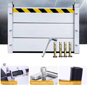 קיר הצפה מאלומיניום רב-מפרקי עם עמודי תמיכה נשלפים - Product Image 3