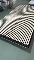 Panneau acoustique en bois MDF Akupanel, revêtement extérieur 3D, mur à lattes pour salon, chambre à coucher, panneaux muraux en bois noir