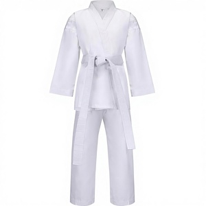Uniforme de <span class=keywords><strong>Karate</strong></span> para Niños, para Entrenamiento de Artes Marciales, con Cinturón, de Poliéster, Lavable a Máquina, para Judo, <span class=keywords><strong>Karate</strong></span> y Taekwondo - Product Image 1