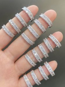 Bague de mariage pour couple Xinfly personnalisée avec diamants naturels de 0,5 ct, or blanc véritable 18 carats - Product Image 2