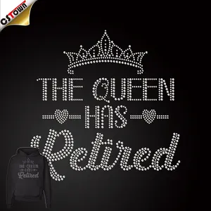 Bling The Queen Has Retired Rhinestones Crystal Heat Transfer Custom Rhinestones