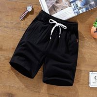 M-9XL vente en gros hommes été tendance cinq quarts pantalon mince coton lin moyen pantalon décontracté plage pantalon respirant Gym Shorts