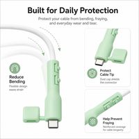 Protector de Cable Anti-Rotura, Funda de Silicona Suave para Móvil, Tipo C, Micro USB, Enrollador de Cable Universal, Accesorios para Cables