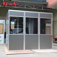 Insonorisé portatif Équipement de Traduction Cabine Gris Foncé Cabine D'interprétation