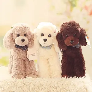 Manufacture Wholesale Good Quality Cute Soft Lifelike Plush Poodle Teddy Dog Stuffed Toys