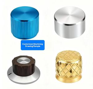 Perilla de audio de aleación de aluminio con brida y diseño de sol, para instrumentos de control industrial, potenciómetro de descarga de oído, mecanizado CNC en torno - Product Image 2