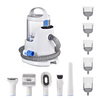 Aspirateur multifonctionnel pour animaux de compagnie, kit de toilettage pour animaux, boîte à poussière de 2,8 L, aspiration de 13 kPa, aspirateur silencieux pour animaux de compagnie