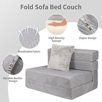 Futones de Tela Espuma, Sofás Pequeños, Colchón de Sofá Económico, Sofá Cama Plegable Moderno, Muebles Convertibles