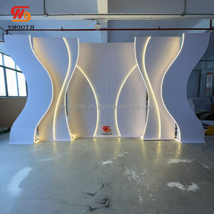 Fondo de Decoración para Escenario de Boda Personalizado de Fábrica SMOOTH, Fondo de Boda de PVC con LED Blanco - Product Image 3