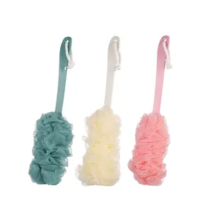 Scrubber cho vòi hoa sen, xơ mướp dài xử lý tắm cơ thể bàn chải, mềm nylon lưới miếng bọt biển trên một thanh cho vòi hoa sen người đàn ông phụ nữ trẻ em người già