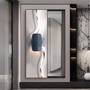 Tranh trang trí tường phong cách Art Deco hiện đại, nhẹ nhàng, sang trọng, khung gương ẩn, chất lượng cao, kiểu dáng thời trang và thiết thực - Product Image 2