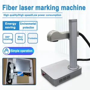 20 Wát sợi khắc laser đánh dấu máy hiệu suất cao Máy tính để bàn mini 20 Wát Xách Tay Đồ trang sức Laser máy làm